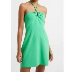 French Connection Green Halter Dress - Like New
